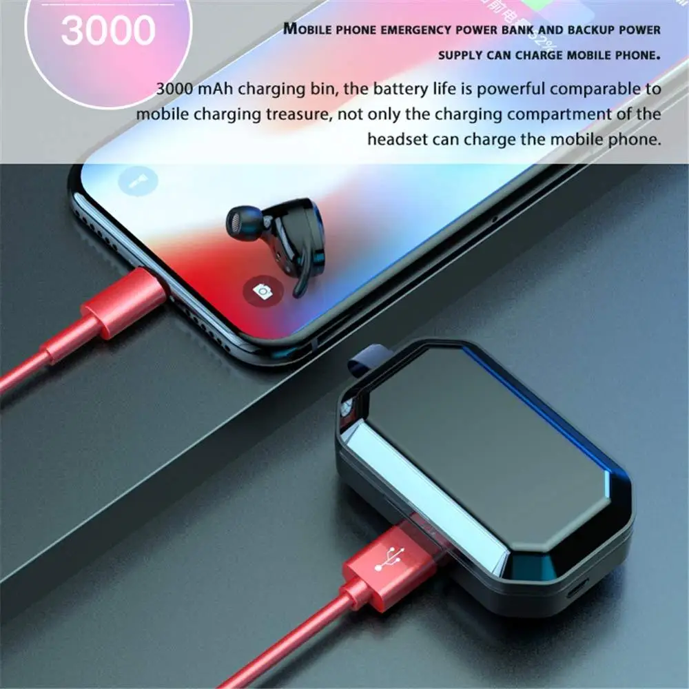 TWS 5 0 Bluetooth наушники стерео бас гарнитура спортивные музыкальные сенсорные