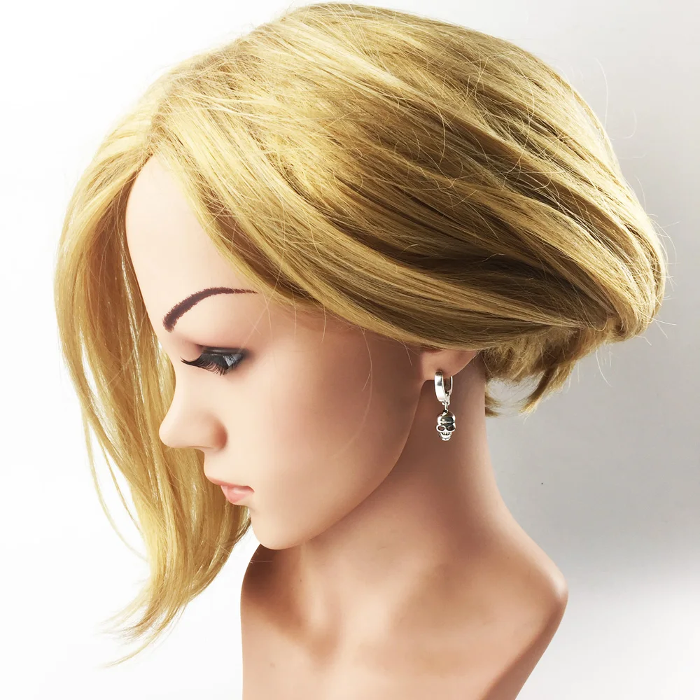 Серьги-кольца Creole из серебра с черепом на петлях 2018 новые модные ювелирные