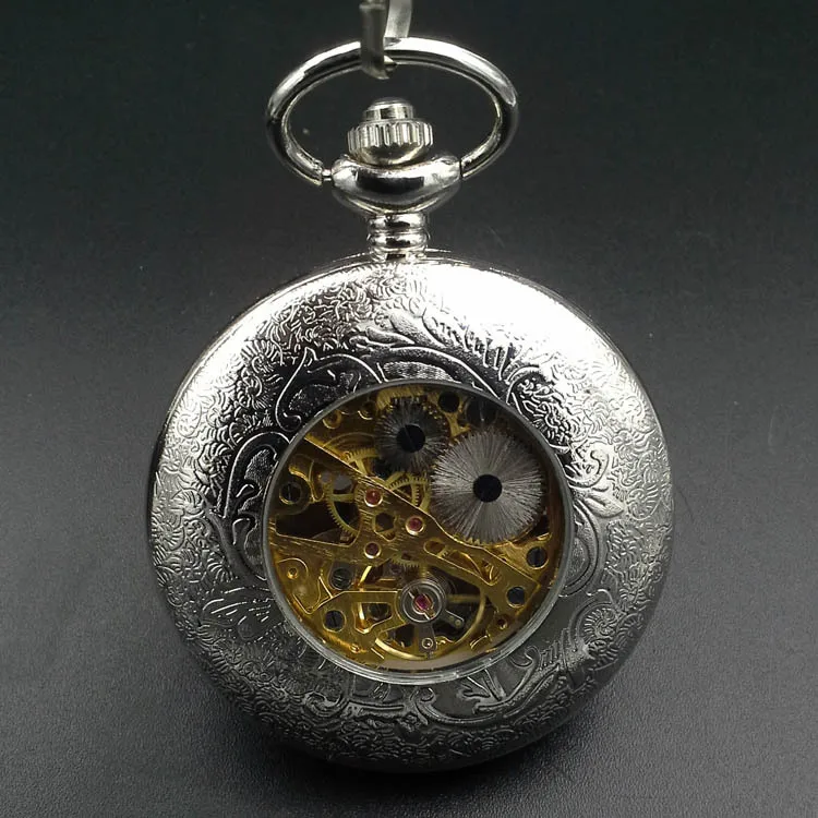 Часы мужские серебристые с цепочкой|mechanical pocket watch|pocket watchpocket watch men |