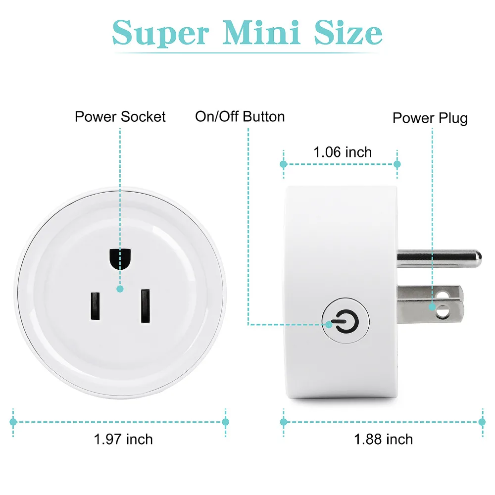 Мини Wifi Smart Plug US разъем питания переходник с дистанционным управлением функцией