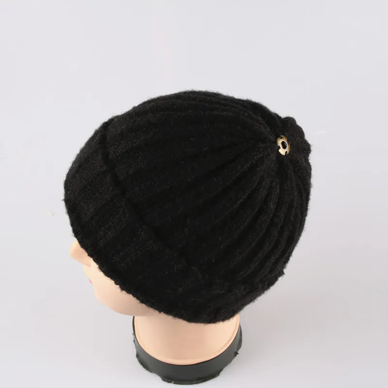 Серый мех норки Pom Poms Ball Cap хип хоп зимняя женская шапка костюм для активных игр