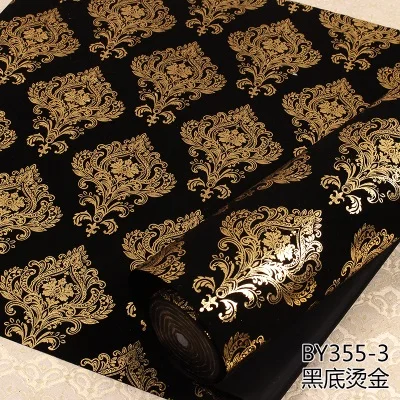 3553 1.37m wide 3d flash wall cloth European wall paper bar wallpaper entertainment hall decoration gold foil metal texture laser - Цвет: 3553