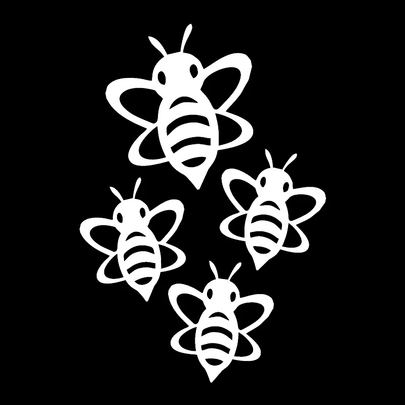 YJZT 12.7CM*18.7CM Flying Bumble Bee Vinyl Window Decal Car Sticker Black/Silver C19-0043 | Автомобили и мотоциклы