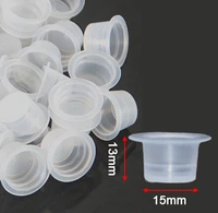 2000101 1000pcs 15mm large size clear white tattoo ink cups for permanent makeup caps supply