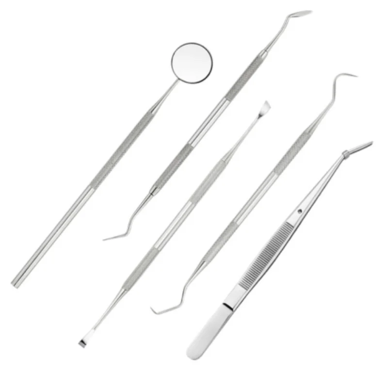 3/4/5Pcs Teeth Whitening Kit Stainless for Dental Tools Dentist Scraper Scaler Pick Set Mirror Instruments / 100sets | Красота и