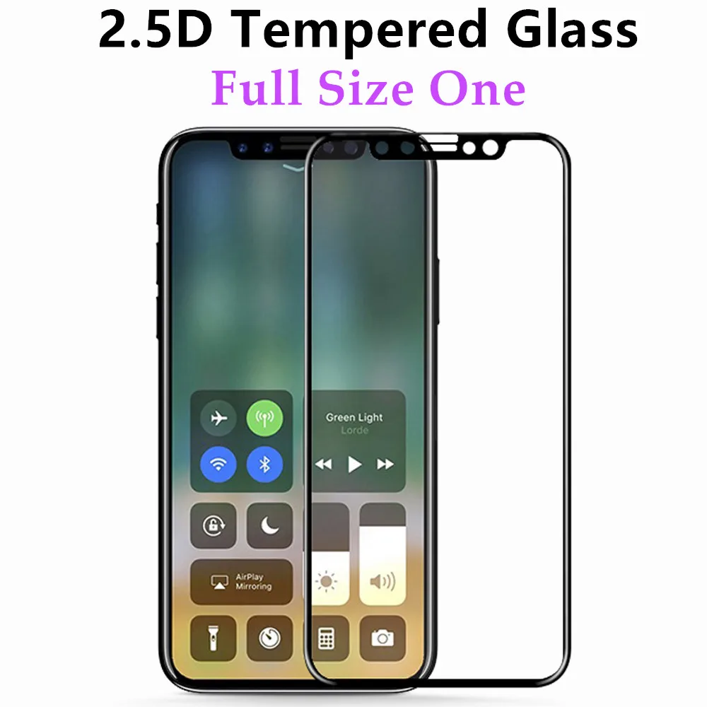 Закаленное стекло для Apple iPhone X 10 шт. протектор экрана 4D прозрачный противоударный