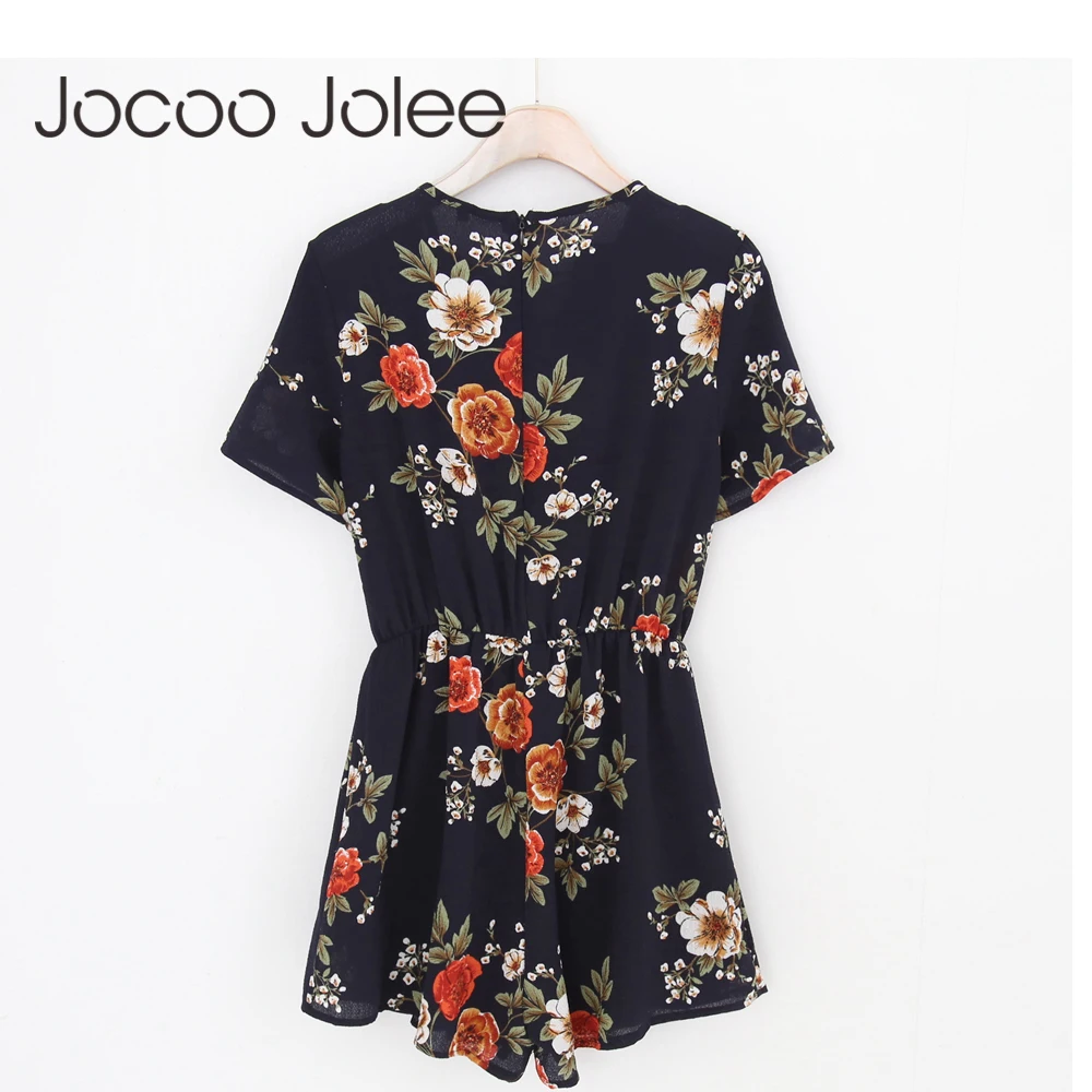 Jocoo Jolee пикантные Цветочные Комбинезоны На Шнуровке Для женщин в богемном стиле