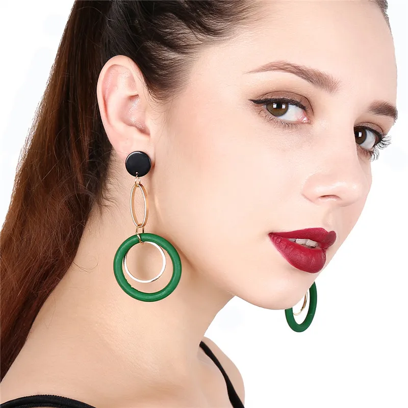 Серьги универсальные модный стиль Мода Круг aretes де mujer modernos 2018 кисточкой серьги