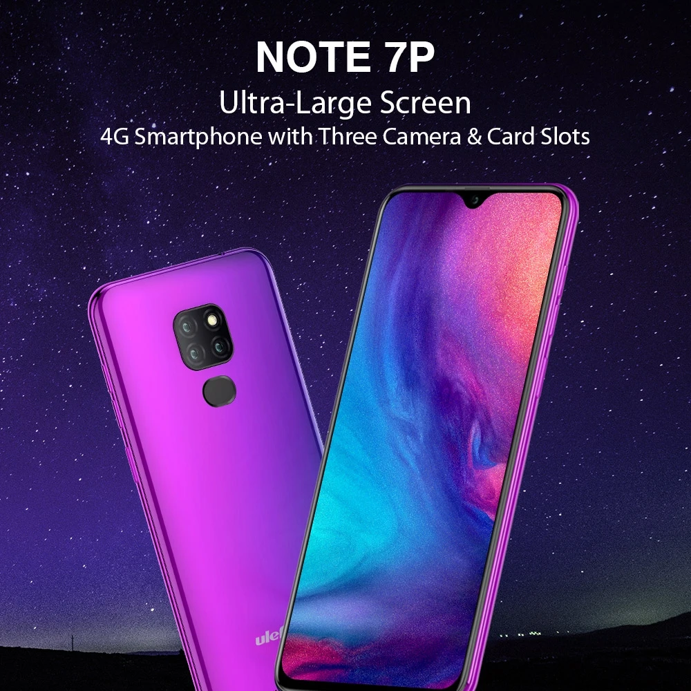 Ulefone Note 7P смартфон с 5 дюймовым дисплеем четырёхъядерным процессором MT6761VW ОЗУ 3 ГБ