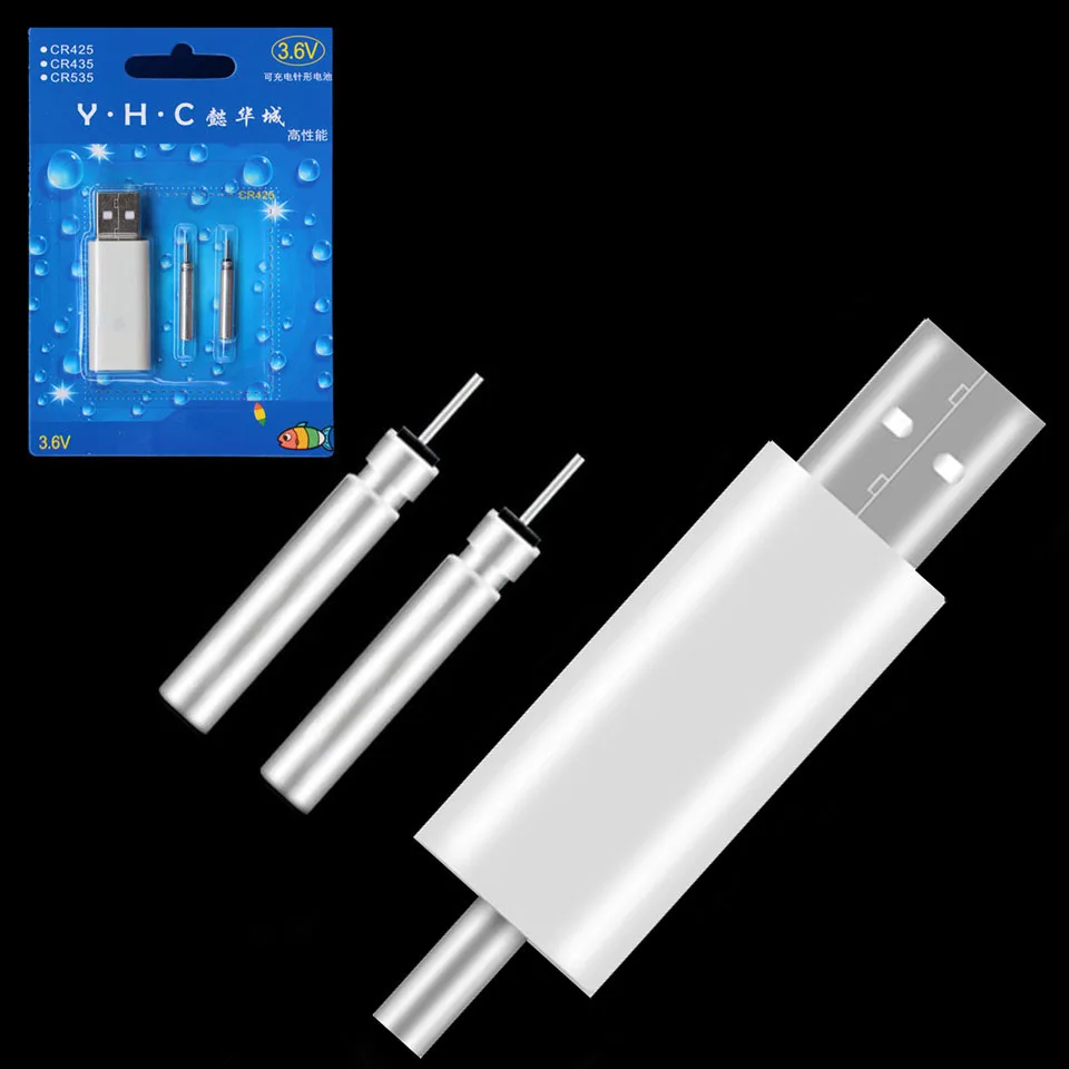 Ходячая рыба поплавок аккумуляторная батарея CR425 USB зарядное устройство для электронных поплавки батареи Аксессуары для ночной рыбалки - Цвет: 1 Hole