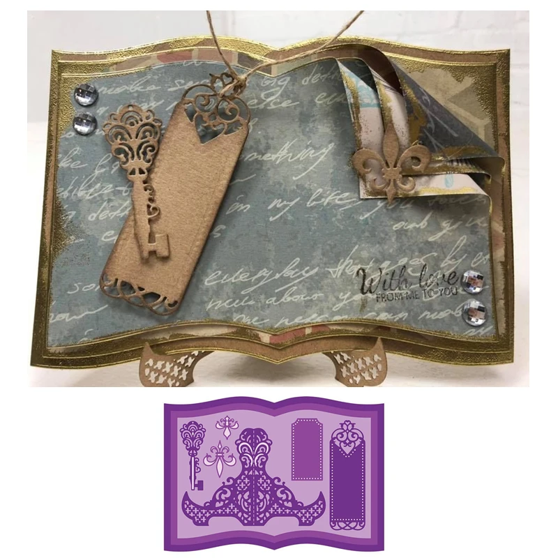 

Book Holder Mark Story Book Frame Metal Cutting Dies for Scrapbooking DIY Album Paper Cards Craft Decor Embossing New 2019
