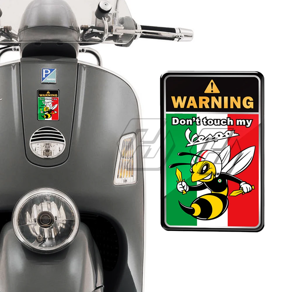 3D мотоцикл наклейки не трогать мой Vespa предупреждающие надписи чехол для PIAGGIO VESPA