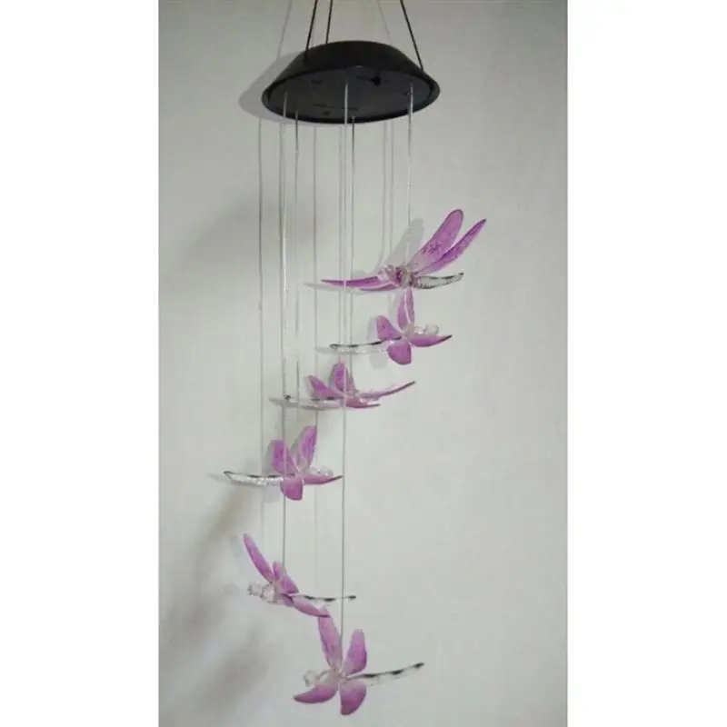 Солнечный мобильный светодиодный светильник изменяющий цвет колокольчики