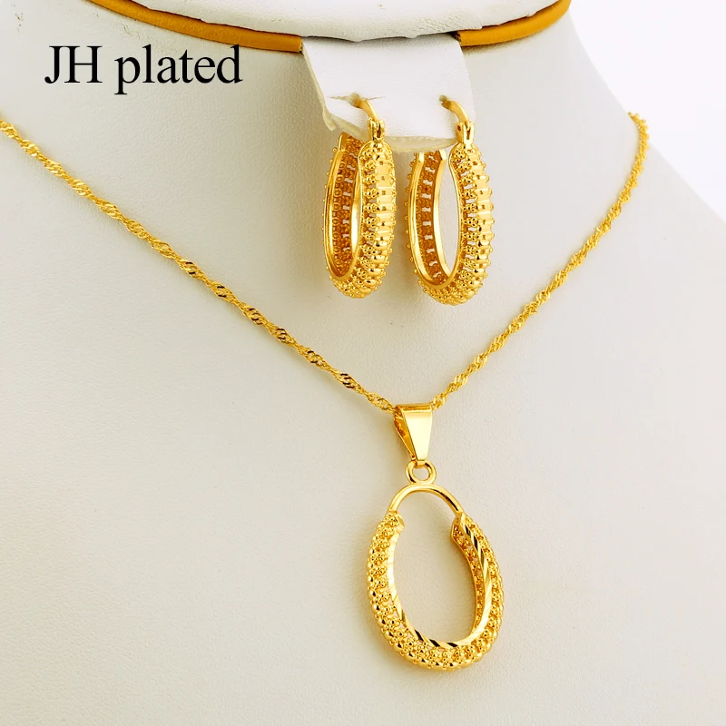 JHplated нигерийские Арабские Ювелирные наборы африканских эфиопских ювелирных