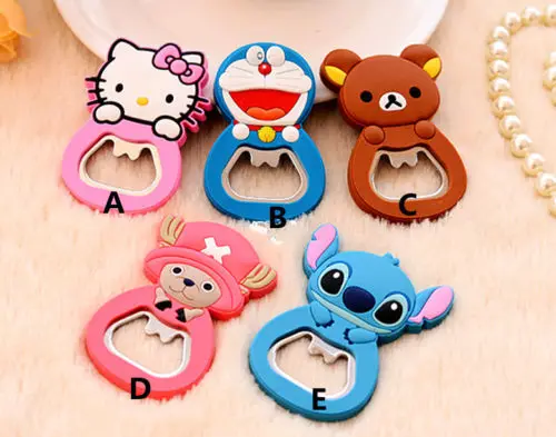 Новая симпатичная мультяшная открывалка для бутылок с магнитом холодильника