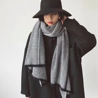 luxury brand winter scarf women herringbone acrylic warm soft shawls fashion bandana womens blanket oversize pashmina ll1710103