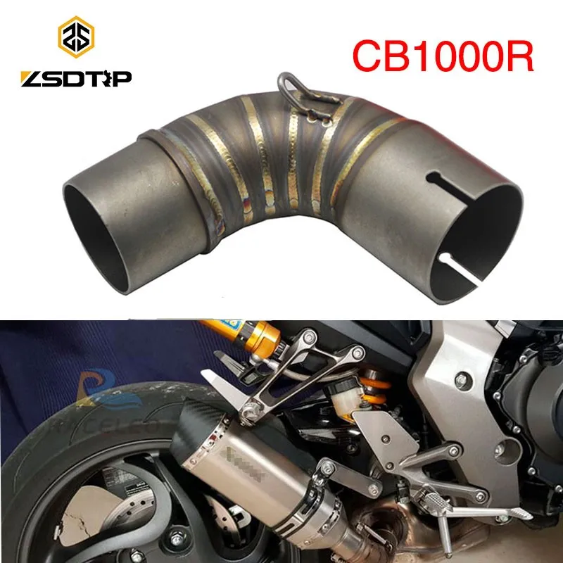 ZSDTRP CB1000R в винтажном стиле выхлопной среднего звена трубы Титан Цвет для Honda CB1000R 2010 2011 2012
