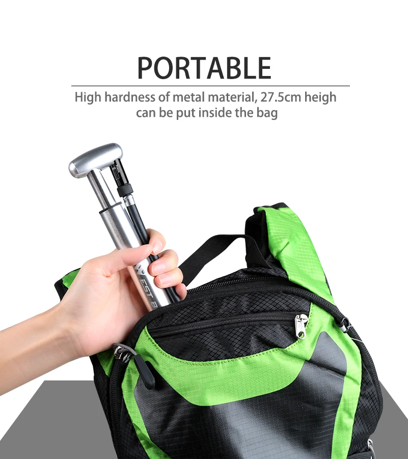 WEST BIKING 160PSI велосипедный насос высокого давления велосипедный воздушный насос MTB велосипедный насос для шин Bomba De Bicicleta AV/FV велосипедный насос для шин