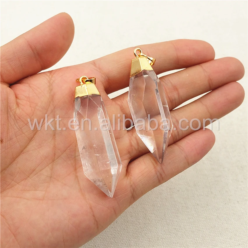 WT P1029 оптовая продажа натуральный кристалл кварцевая точечная подвеска Подвеска