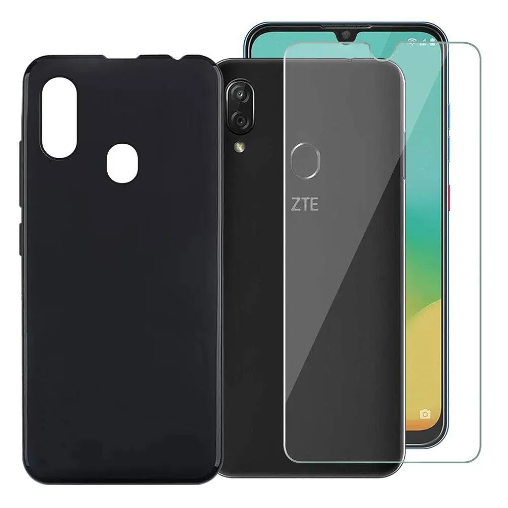 Чехол для ZTE blade V10 VITA чехол роскошный мягкий ТПУ телефона с закаленным стеклом