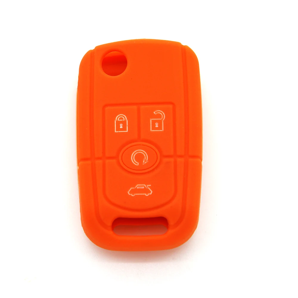 Водостойкий и пылезащитный 4 пуговицы Мягкая силиконовая резина ключи Чехол
