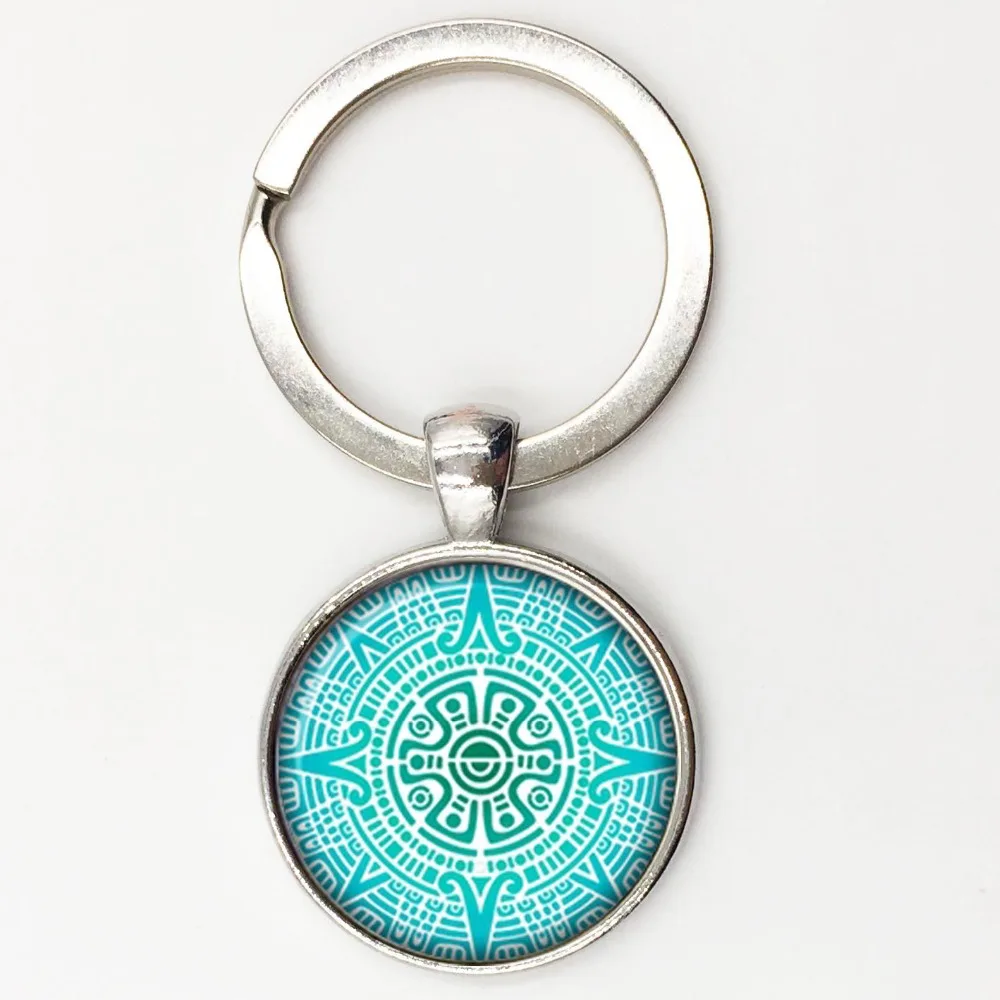 1 шт. бесплатная доставка художественная стеклянная подвеска Мандала брелок