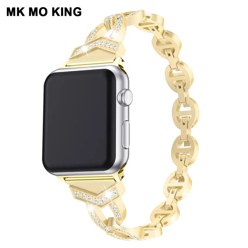 Ремешок из нержавеющей стали для Cartier apple iphone x iwatch 1 2 3 4 38 44 мм женский ремешок