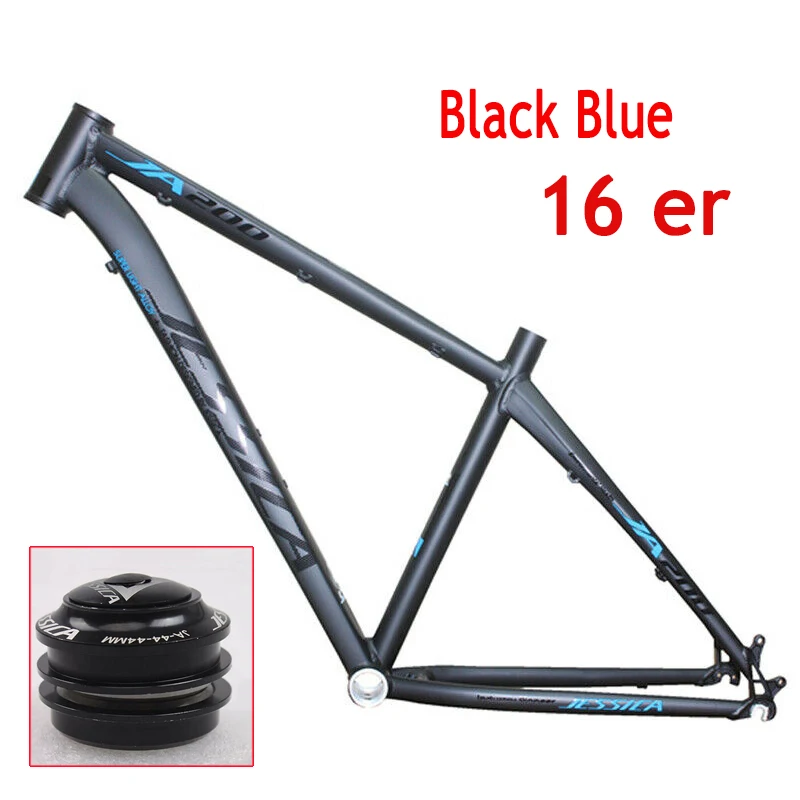 Black Blue-16 JESSICA 26er рама для горного велосипеда MTB велосипедная Рама Ультралегкая алюминиевая рама велосипедная гарнитура 44mm16/17 дюймов велосипедная Рама - Цвет: Black Blue-16