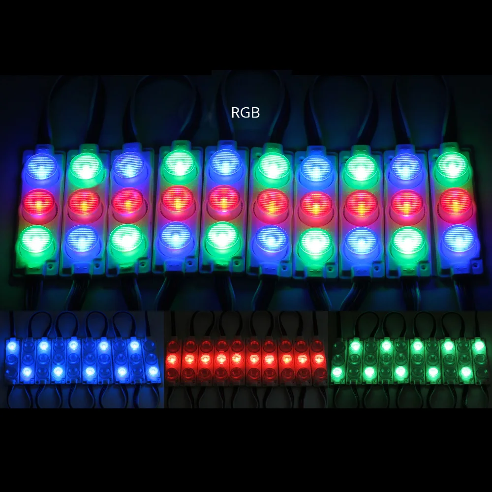 Светодиодный модуль RGB свет 3 светодиода/шт 10 шт./лот R/G/B 3030 светодиодный полоса IP65