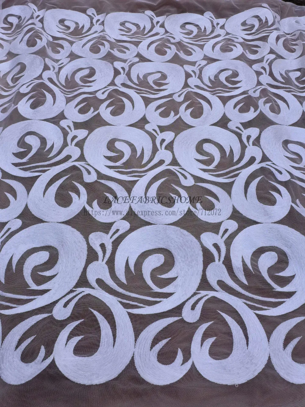 Женское платье из полиэстера с блестками на сетчатой вышивке 1 ярд|sequin fabric yard|white