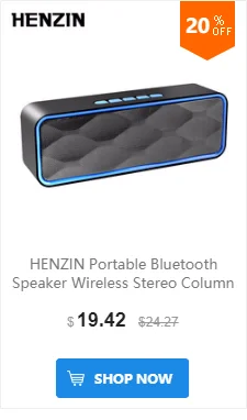 HENZIN 20 Вт портативный Bluetooth динамик беспроводная резонирующая коробка HIFI стерео Колонка Бас Сабвуфер громкой громкий динамик s для iPhone