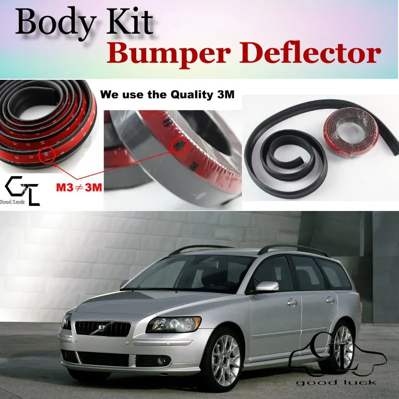 Дефлектор губ бампера для Volvo V50 2004 ~ 2012 передняя юбка спойлера ДЛЯ TopGear Friends тюнинг