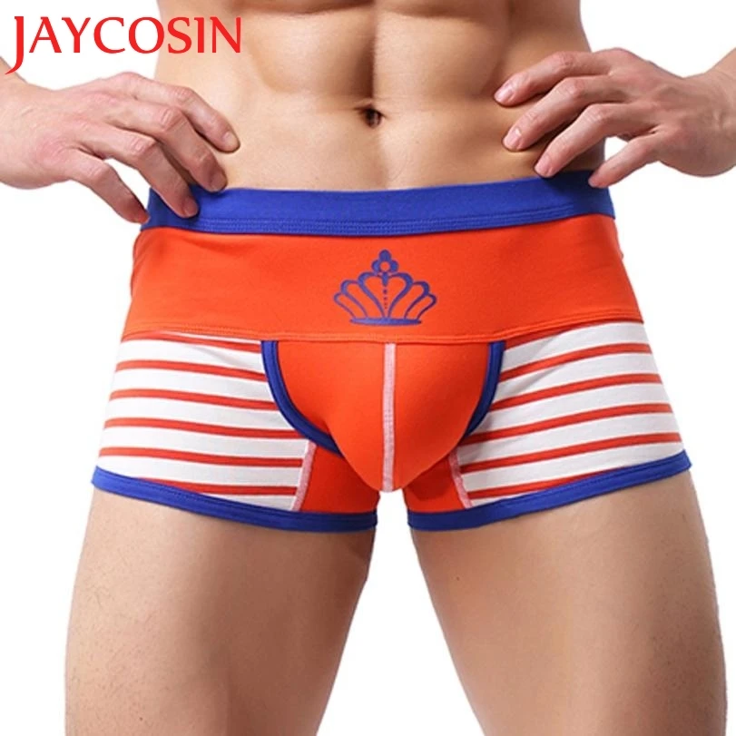JAYCOSIN Новинка 2018 мужское сексуальное нижнее белье полосатые трусы-боксеры трусы с