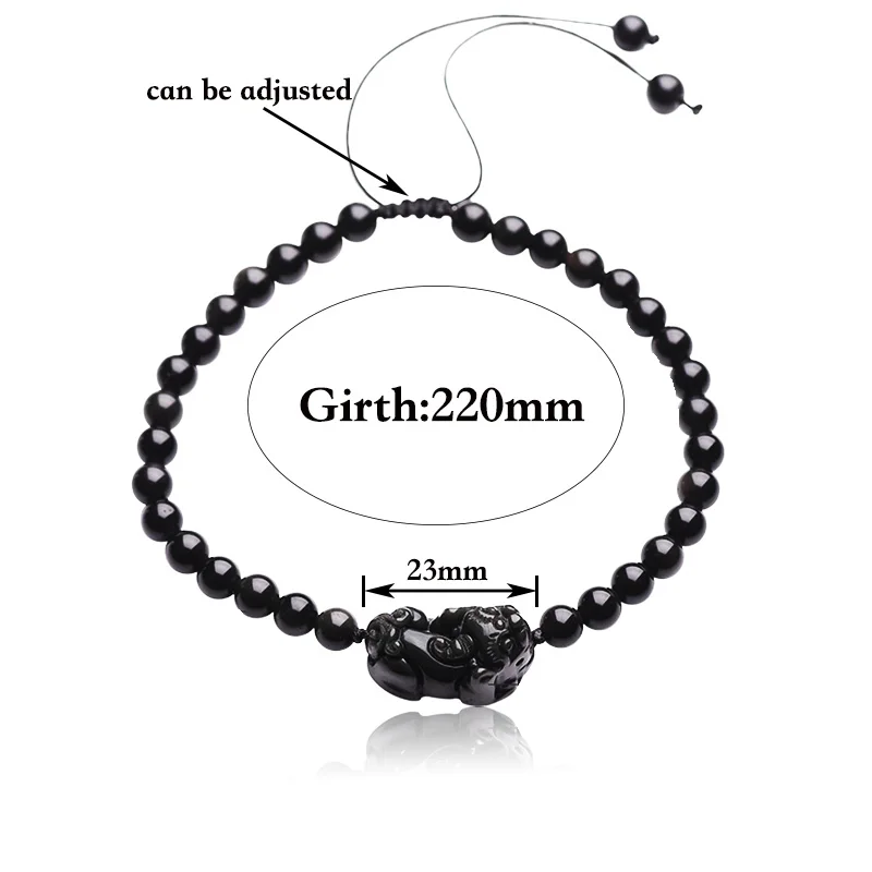 Ботильоны Pixiu из натурального камня для женщин ювелирные изделия 6 8 мм круглый