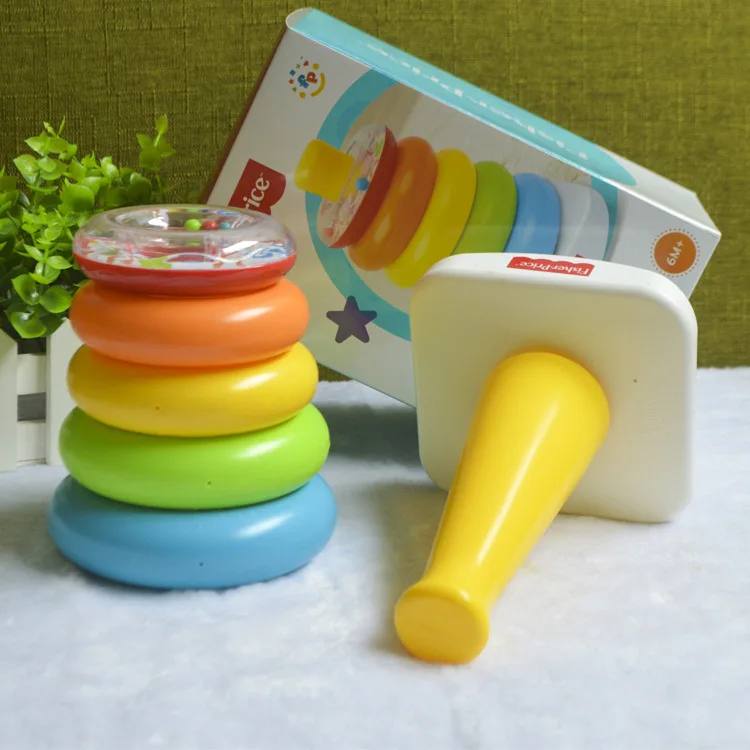 Платье с радугой для маленьких круг детская Укладка кольцо стакан головоломки