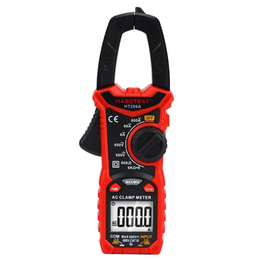 HT206 AC/DC Мини цифровой токоизмерительный прибор для измерения напряжения