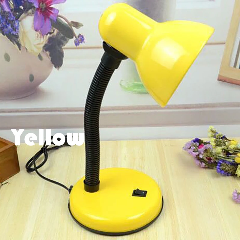 

Modern brief adjustable colorful Office desk Lamps E27 LED Table Lamp with switch for home Reading night Lights study bedroom