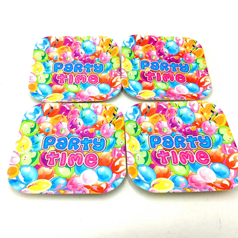 10 шт./лот квадратные тарелки на день рождения вечерние рождения|party favors|party suppliesplate