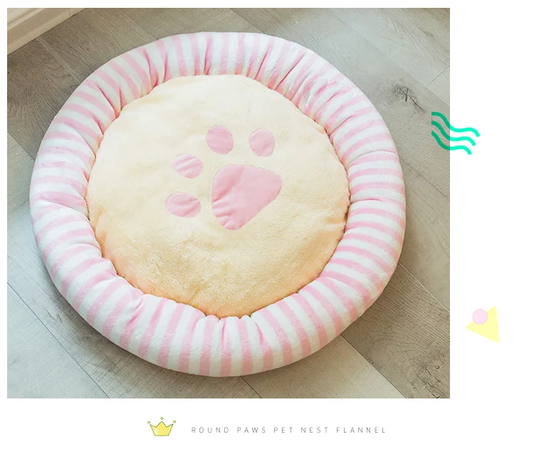 Pink paw Теплый флис собака кошка кровать собака дом гнездо с коврики зима отпечаток лапы Щенок Чихуахуа подушки для маленький средний собака домашнее животное - Цвет: Pink paw