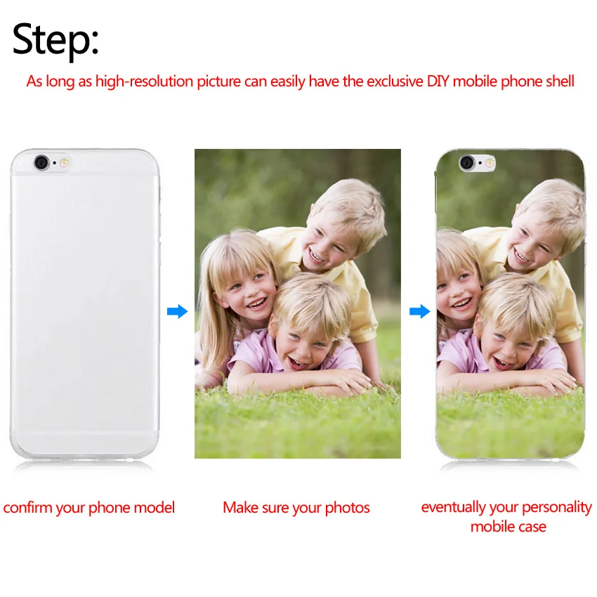 50pcs Wholesale Custom Design Cell Phone Case for iphone 7 6 6S Printed DIY Logo Soft Silicon Transparent TPU Mobile Cases |
