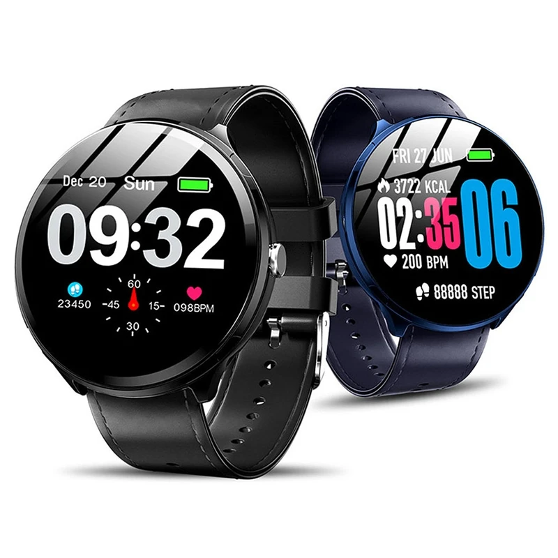 Kospet V12 Smartwatch мониторинг кислорода в крови/пульс/дыхательный свет/закаленное стекло кожаные Смарт-часы водонепроницаемые