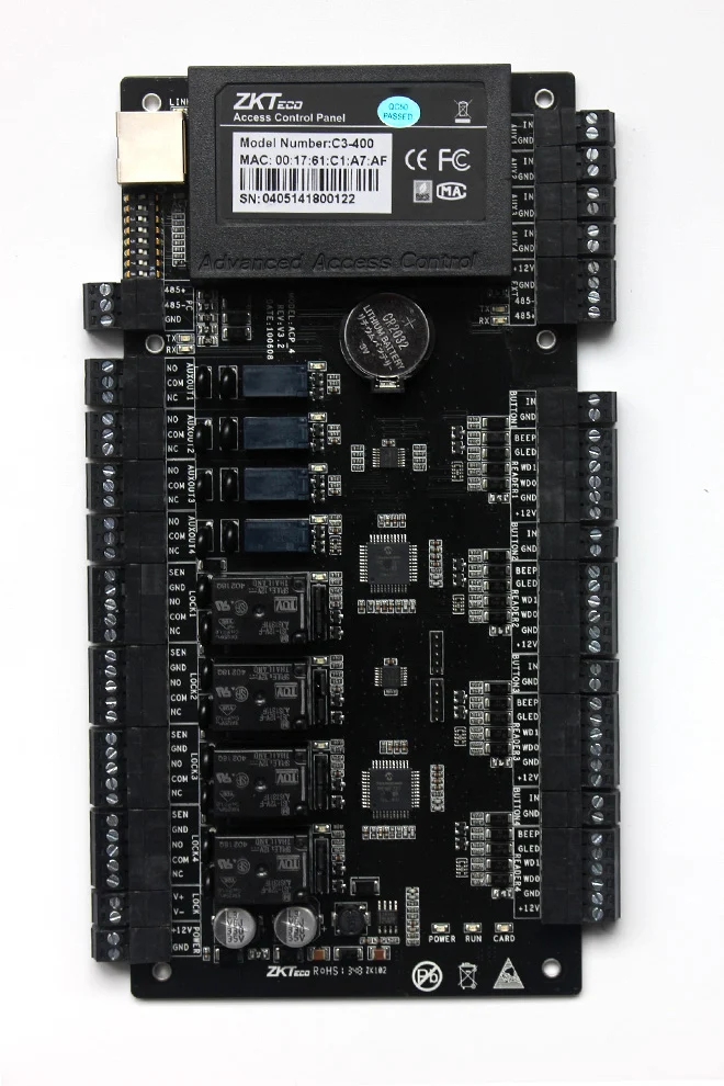 TCP/IP 4 doors access control panel board C3-400 door system + PSM030B Power Supply Unit and Box | Безопасность и защита