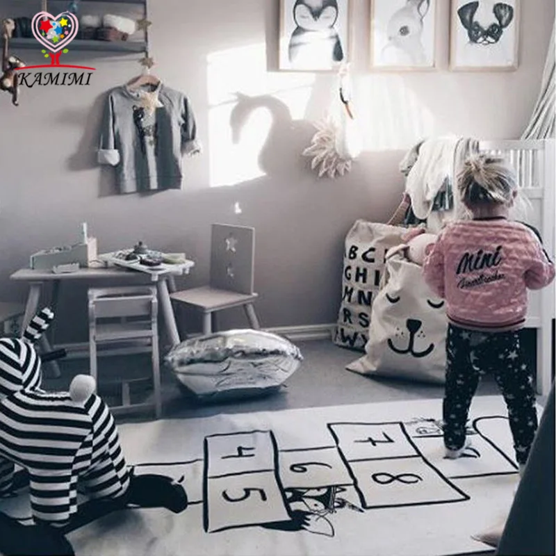playmat Digital Cotton kids Blanket baby paly mat Kid Sleeping Stroller Crawling Carpet decoration room gym | Мать и ребенок