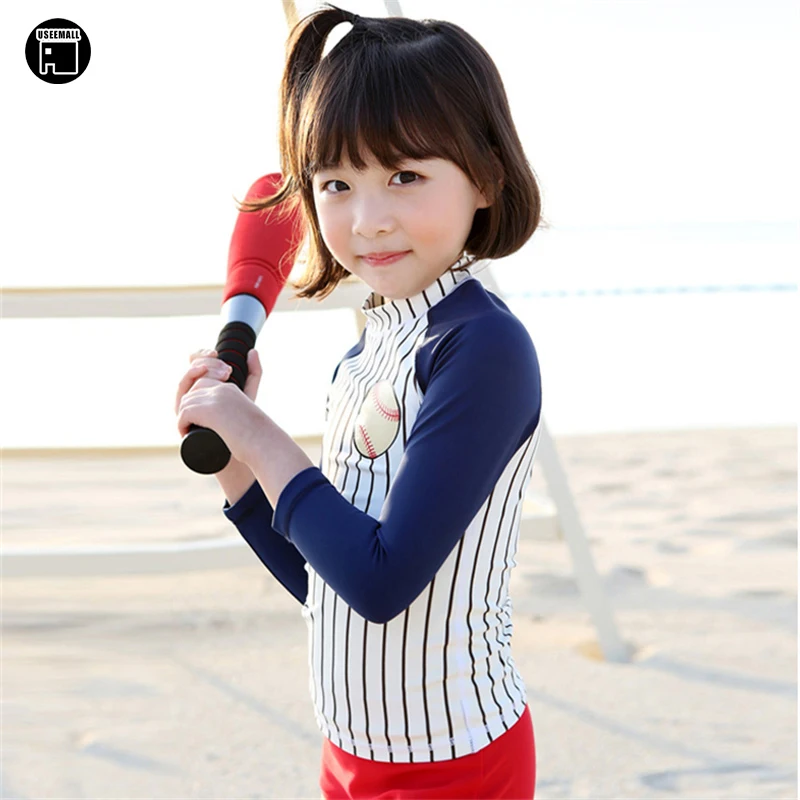 Usemeall/корейские Купальники 3 предмета купальный костюм для детей Детский