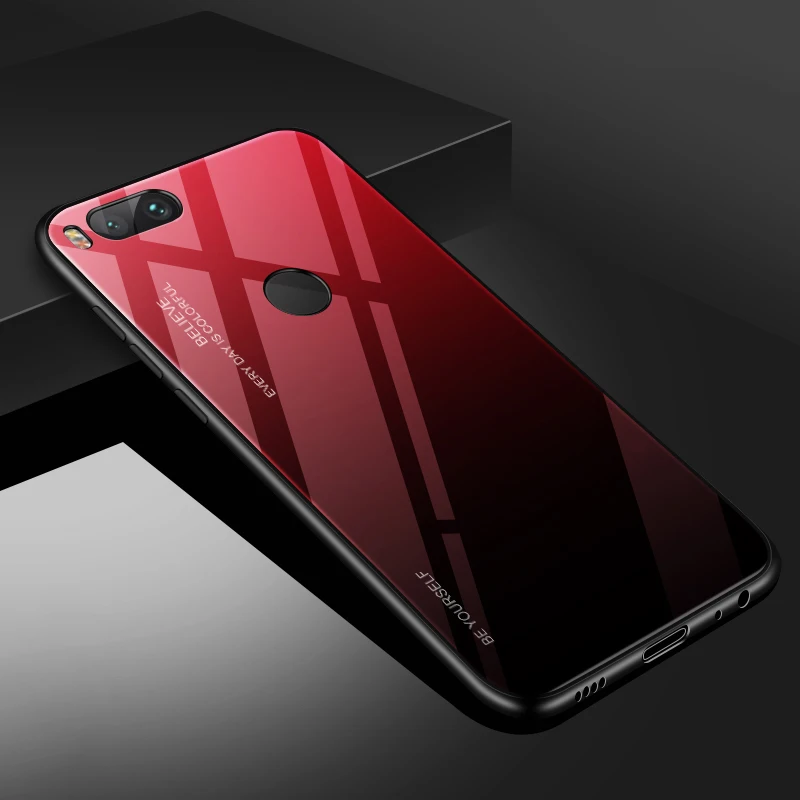 05 Чехол из закаленного стекла для Xiaomi mi x 3 2S Max 3 9 8 A2 Lite mi 8 mi 9 SE градиентный чехол для телефона Xiao mi Red mi 6A Note 7 6 Pro - Цвет: 05