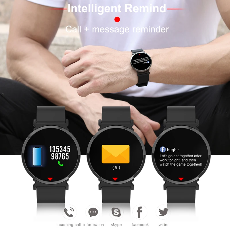Rollstimi Цвет Экран Смарт-часы Водонепроницаемый смарт-браслет M28 IP68 Bluetooth