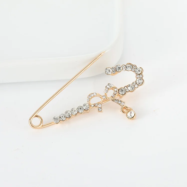 Популярная корейская мода брошь с милым бантом инкрустация цирконом женский