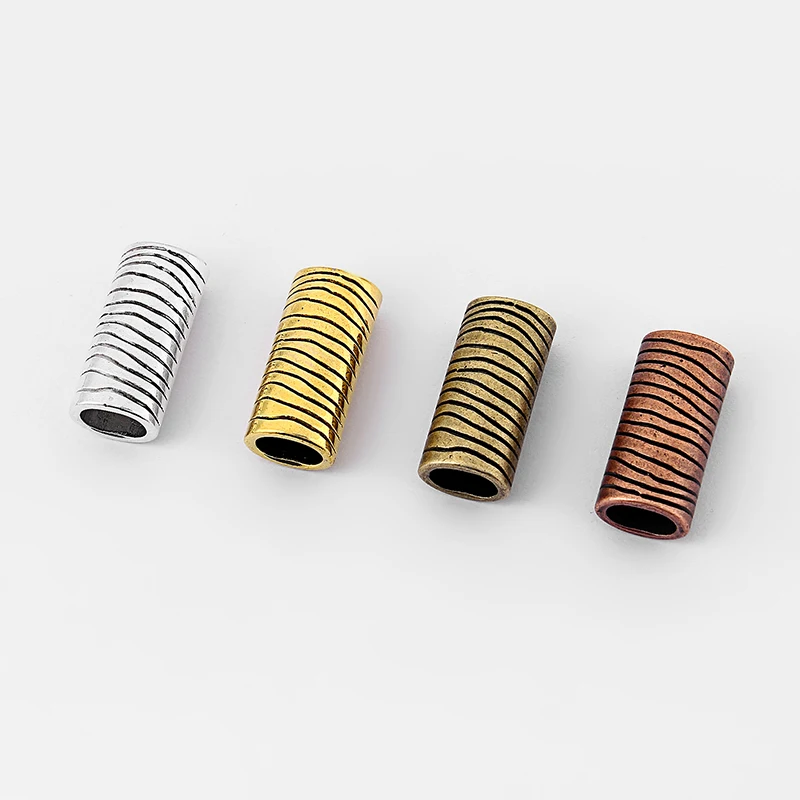 

5Pcs Long Bar Tube/Slider Spacer 10x8mm For Licorice Leather Cord Jewerly Making Findings