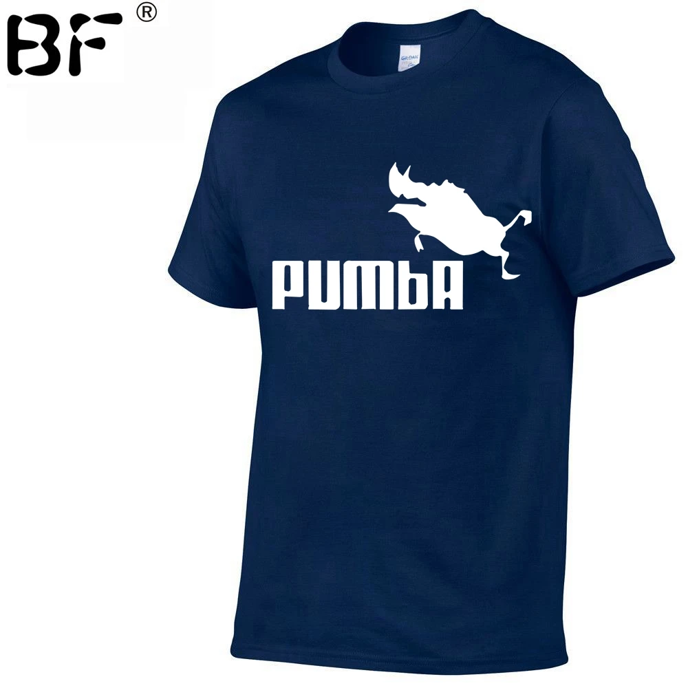 PUMBA(Пумба) Для мужчин футболка мужская, с коротким рукавом хлопчатобумажные Топы крутая футболка летний Трикотажный костюм футболка