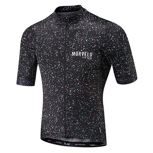 Jersey B Morvelo, мужская летняя одежда для велоспорта, комплекты одежды с коротким рукавом, шорты на лямках, Мужские дышащие шорты на лямках, комплект для велоспорта - Цвет: Jersey B